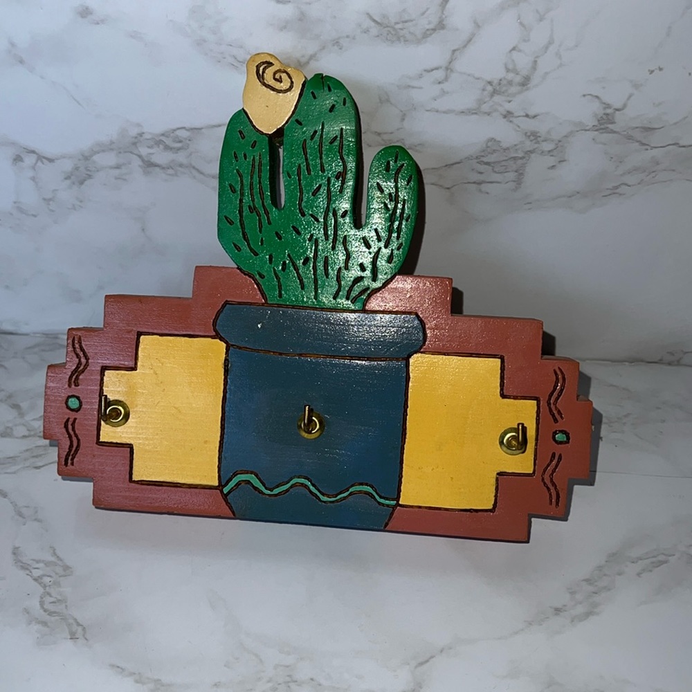 Cactus Key Hook Holder. Southwestern Design